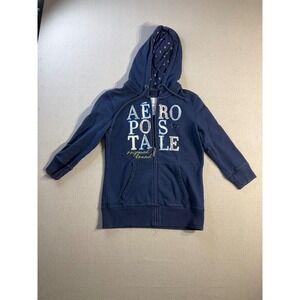 Aeropostale full-zip hoodie with an embroidered logo Quarter Sleeve Medium